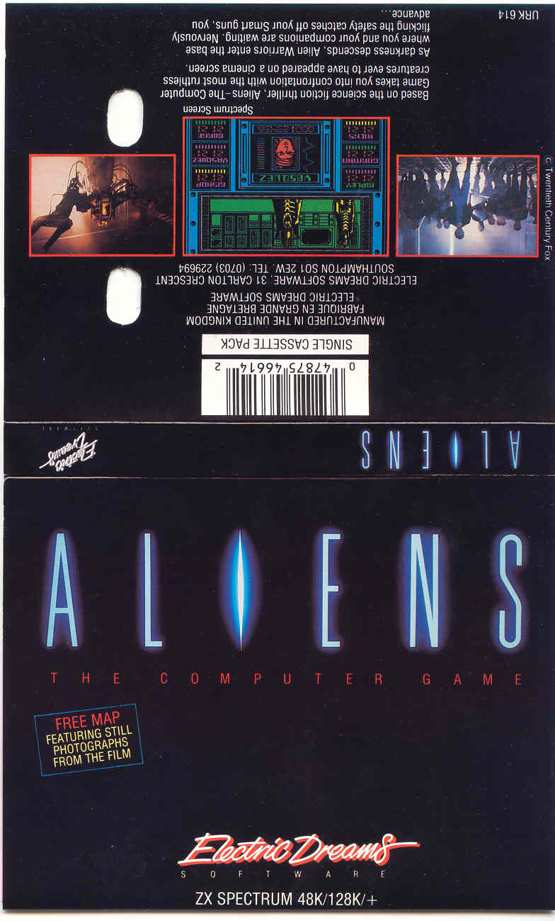 Alien box art for ZX Spectrum